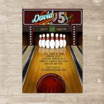 Bowling Party Invitation Bowling Lane Alley Ball Invite Birthday Printable  Card From Splashbox Printables | Bowling Birthday Cards Printable
