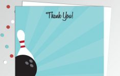 Bowling Thank You Cards – Bowling Birthday Party – Printable Thank You Note  – Birthday Thank You Notes – 4X5" Flat Card – Printable Card | Bowling Birthday Cards Printable