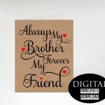 Brother Birthday Card,printable Card,instant Download, Birthday Card | Happy Birthday Brother Cards Printable