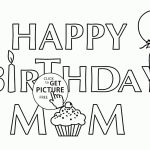 Card For Birthday Mom Coloring Page For Kids, Holiday Coloring Pages | Printable Coloring Birthday Cards For Mom
