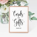 Cards And Gifts Wedding Sign, Printable Gifts Sign, Printable Cards | Cards And Gifts Printable Sign