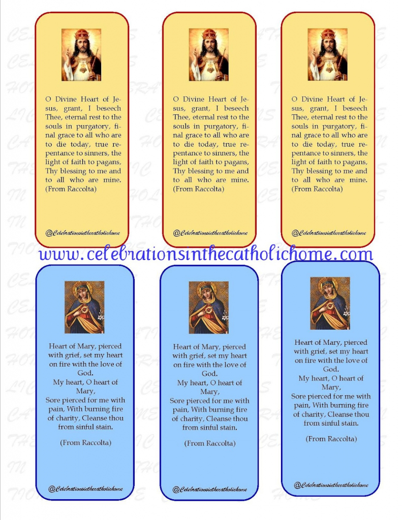 Celebrations In The Catholic Home: Free Printable Prayer Card To The | Printable Catholic Prayer Cards