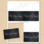 Chalkboard Place Card Tent: Text Editable, Printable On Avery 5302 | Avery 5302 Printable Place Cards