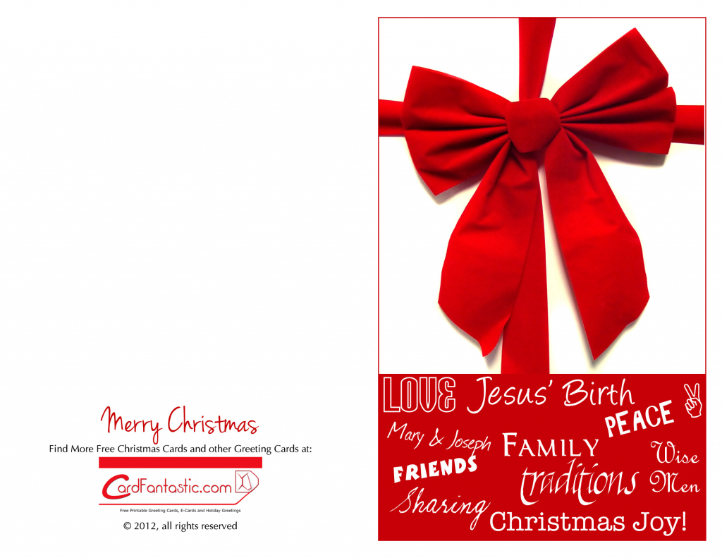 Chirstmas Cards - Download Free Greeting Cards And E-Cards | Free Printable Quarter Fold Christmas Cards