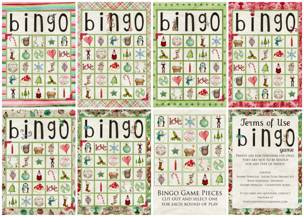 Christmas Bingo Game - Simply Fresh Designs | Vocabulary Bingo Cards Printable