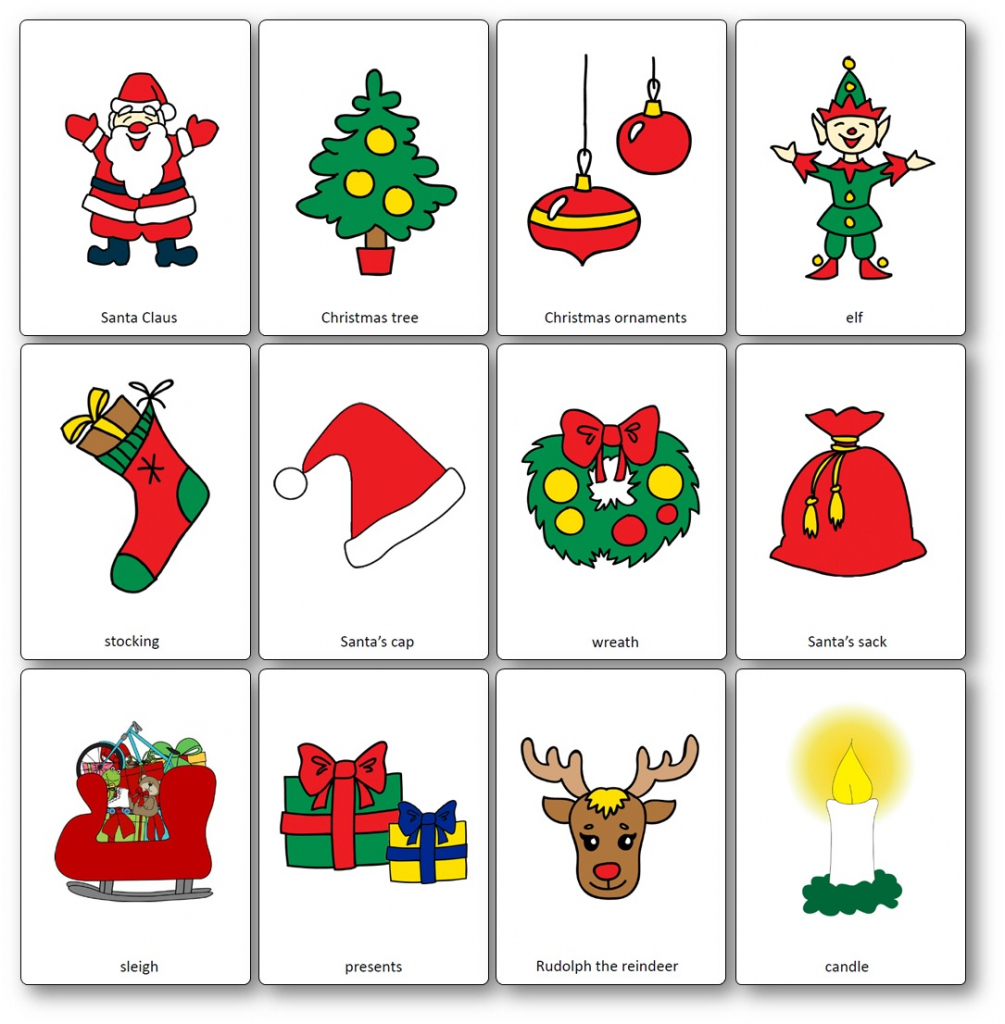 Christmas Flashcards - Free Printable Flashcards To Download - Speak | Printable Picture Cards For Kindergarten