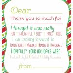 Christmas Printable Thank You Cards For Kids | Printable Christmas Thank You Cards