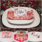 Christmas Table Place Cards { Free Printable}   Six Clever Sisters | Christmas Table Name Cards Free Printable