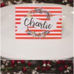 Christmas Table Place Cards { Free Printable}   Six Clever Sisters | Christmas Table Name Cards Free Printable