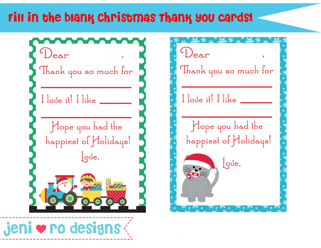 Christmas Thank You Notes For Kids – Free Printable! | Christmas Thank You Cards Printable Free