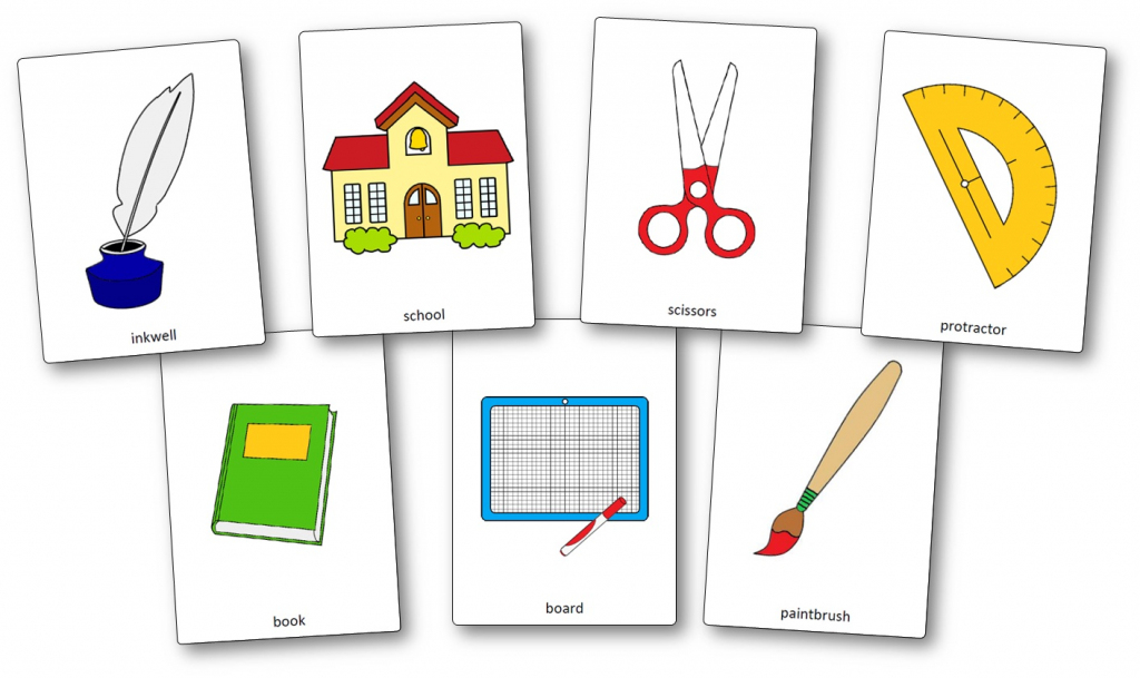 Classroom Objects Flashcards - Free Printable Flashcards - Speak And | Free Printable Flash Cards