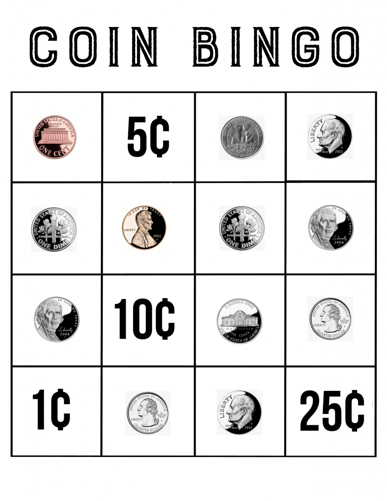 Coin Bingo Free Printable - The Crafting Chicks | Money Bingo Printable Cards