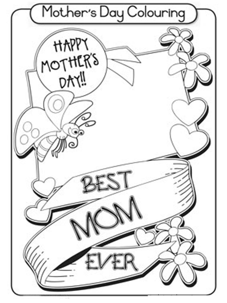 Coloring Page ~ Free Printable Mothers Day Colorings Cards Mothers | Free Printable Mothers Day Cards To Color