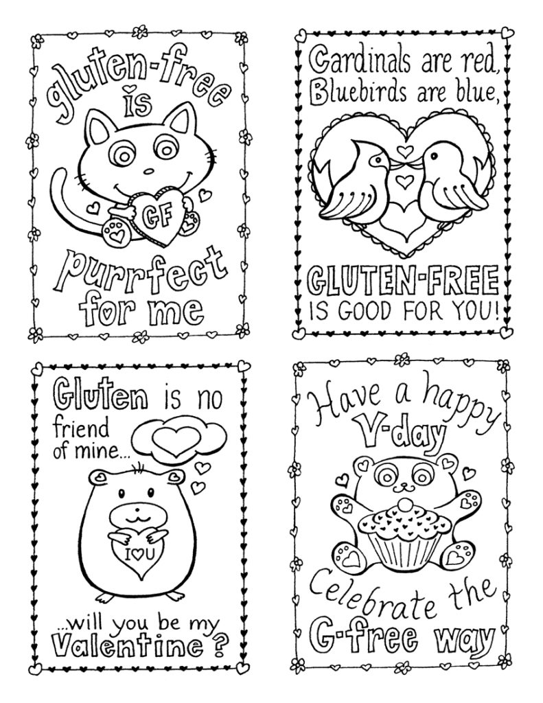 Coloring Pages ~ Coloring Valentines Cards Pages Marvelous Picture | Printable Valentine Cards To Color