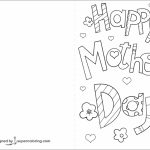 Coloring Pages ~ Free Printable Mothersay Card Cards Coloring For | Printable Mothers Day Cards For Kids To Color