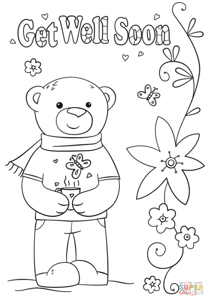 Coloring Pages ~ Get Well Soon Coloring Pages With And Grandma Page | Free Printable Get Well Cards To Color