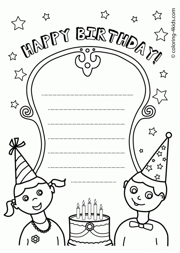 Coloring Pages ~ Printable Coloring Birthday Cards For Mom Free Boys | Printable Coloring Birthday Cards For Mom