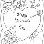 Coloring Pages ~ St Valentines Day Card Coloring Page Pages Happy | Printable Valentines Day Cards To Color