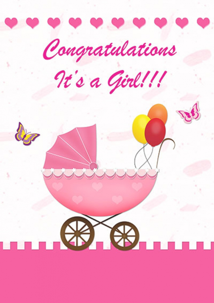 Congrats Cards Printable - Canas.bergdorfbib.co | Congratulations On Your Baby Girl Free Printable Cards