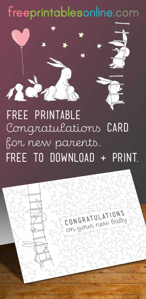 Congratulations On Your New Baby Card - Free Printables Online | Free Printable Congratulations Baby Cards