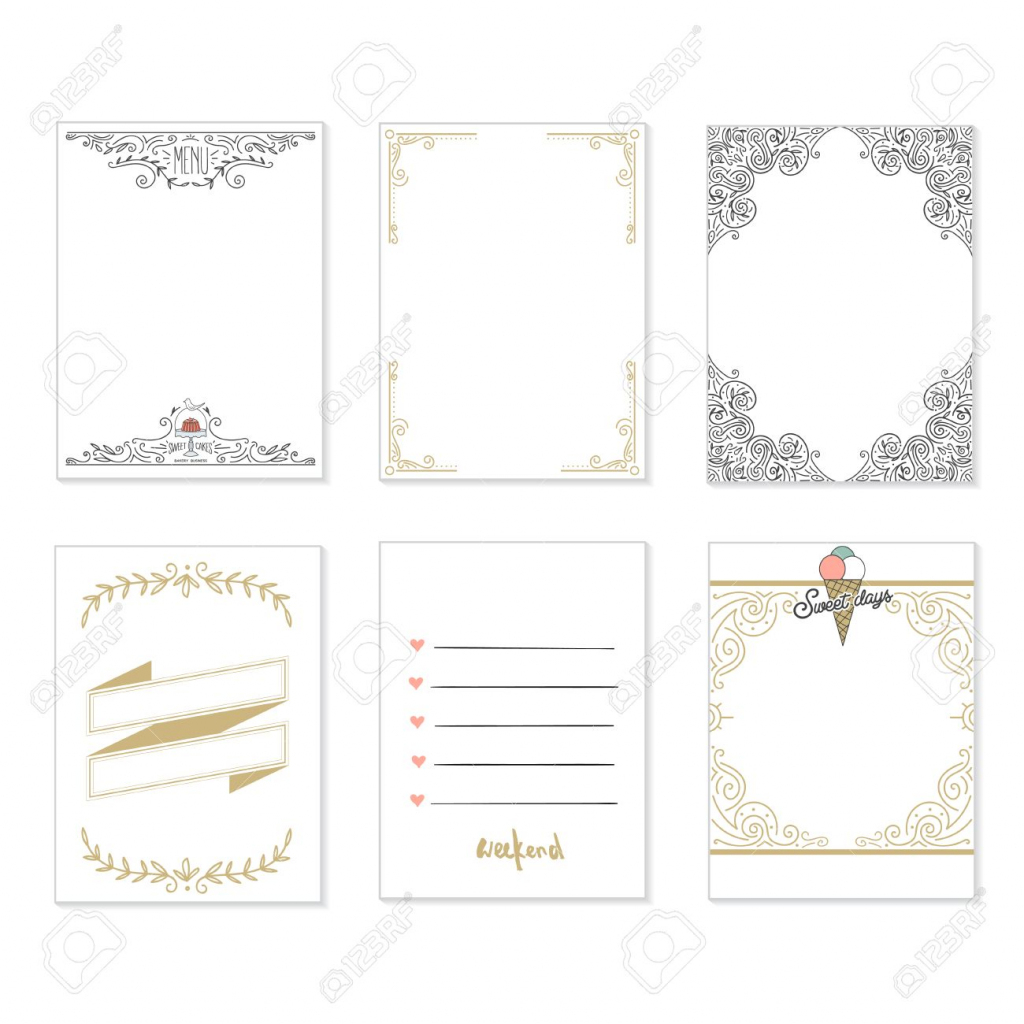 Cooking Cards, Notes, Stickers, Labels, Tags With Cute Decorative | Cute Note Cards Printable