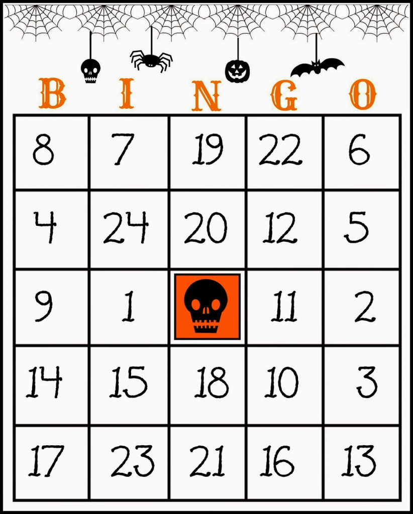 Crafty In Crosby: Free Printable Halloween Bingo Game | Free Printable Number Bingo Cards 1 20