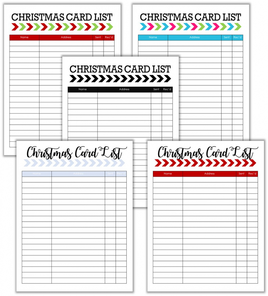 Cupcake Wishes &amp;amp; Birthday Dreams: Christmas Card List And Tracker | Printable Christmas Card List