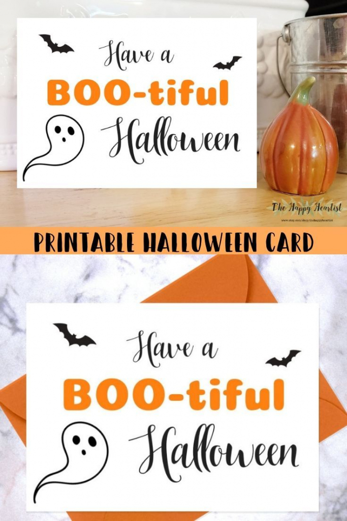 Cute Halloween Card. Have A Boo-Tiful Halloween Printable Card | Cute Printable Halloween Cards