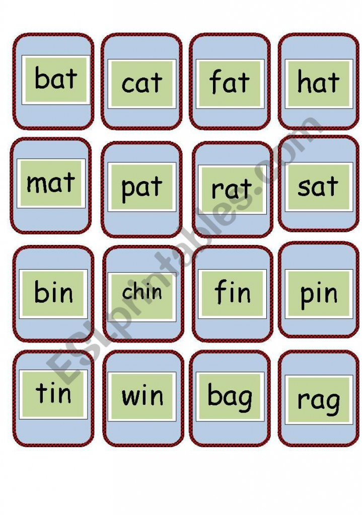 Cvc And Rhyming Words Flashcards - Esl Worksheetcarme Sammut | Free Printable Rhyming Words Flash Cards