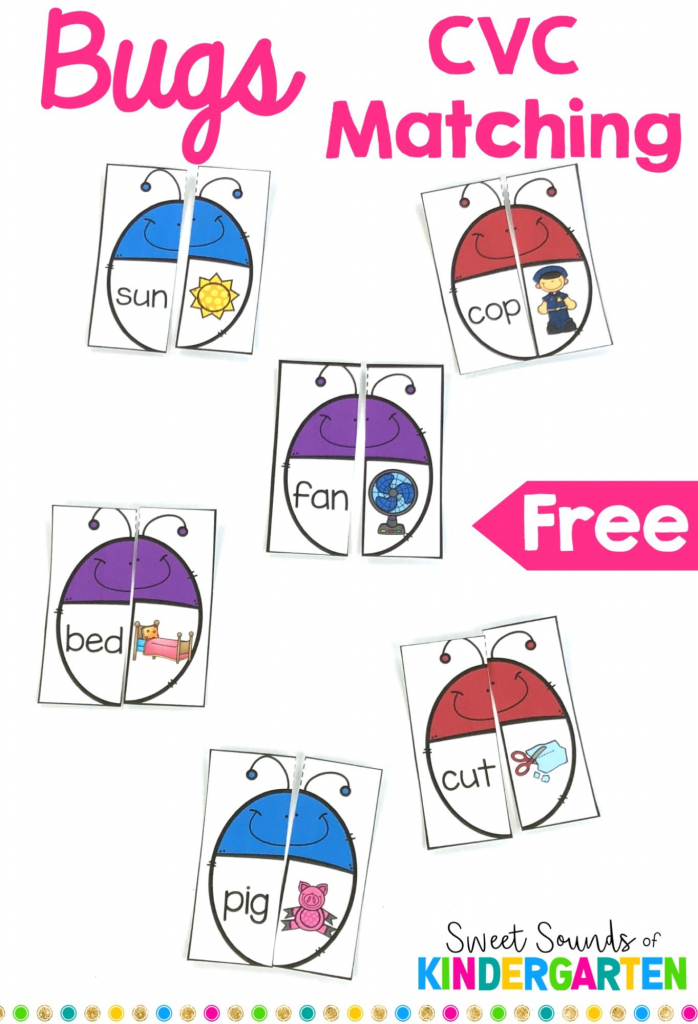 Cvc Bugs Matching Game | Cvc Picture Cards Printable