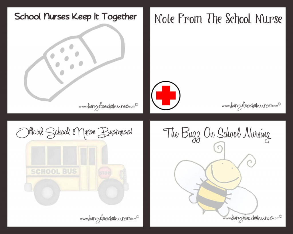 Diary Of A School Nurse: Just For Fun Printable Note Cards For | Nurses Day Cards Free Printable