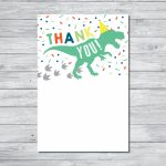 Dinosaur Thank You Card Instant Download Thank You Card | Etsy | Dinosaur Thank You Cards Printable