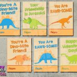 Dinosaur Valentine Cards Printable Instant Download In 2019 | Printable Dinosaur Valentine Cards