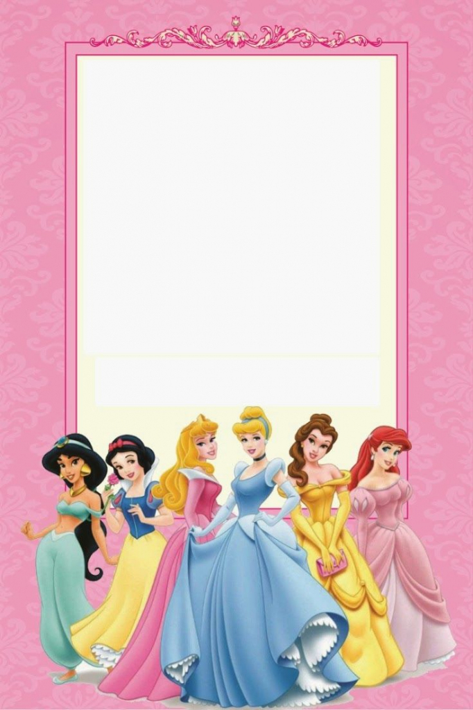 Disney Princess Birthday Invitations Printable Free | Borders And | Free Printable Princess Invitation Cards