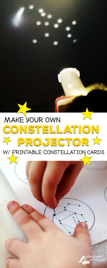 Diy Constellation Projector | Science Activities | Preschool Science | Printable Constellation Projection Cards