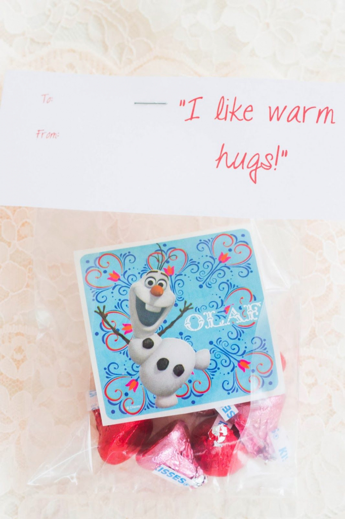 Diy Frozen Valentine Cards And A Free Frozen Printable With All The | Frozen Valentine Cards Printable