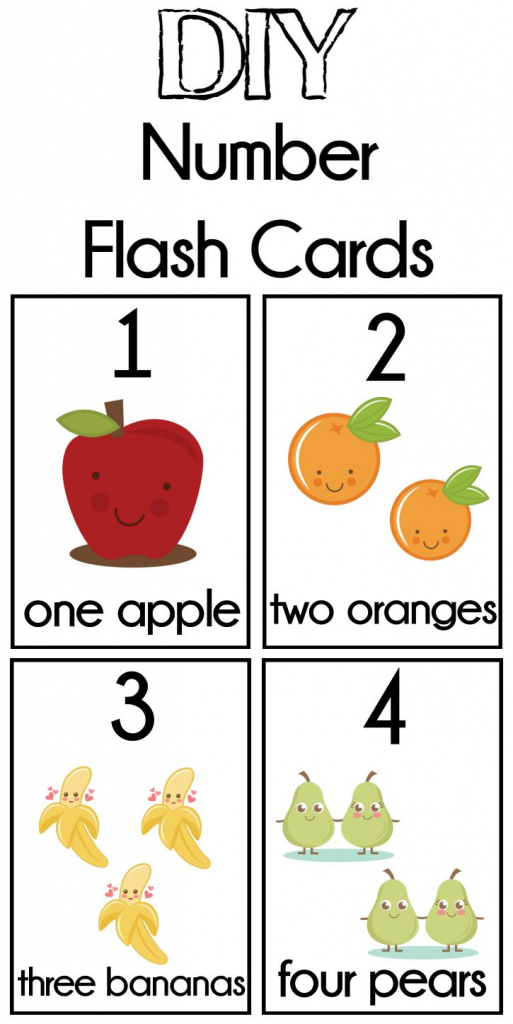 Diy Number Flash Cards Free Printable | Preschool | Preschool | Printable Baby Flash Cards
