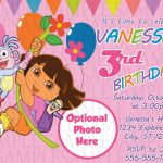 Dora The Explorer Birthday Invitation $11 | Kids Birthday | Dora Birthday Cards Free Printable