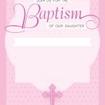 Dotted Pink   Free Printable Baptism & Christening Invitation | Printable Baptism Christening Cards
