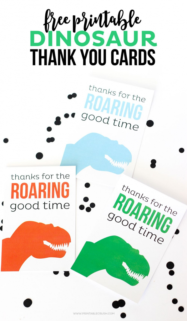 Download These Cute And Free Printable Dinosaur Thank You Cards | Dinosaur Thank You Cards Printable