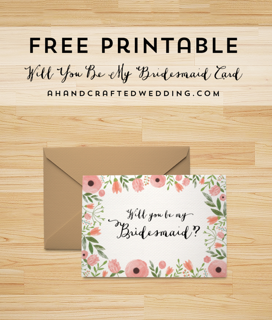 Download This Free Printable Will You Be My Bridesmaid Card, Plus | Printable Bridesmaid Proposal Cards