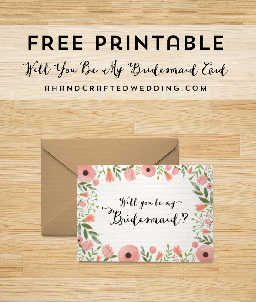 Download This Free Printable Will You Be My Bridesmaid Card, Plus | Will You Be My Godmother Printable Card Free