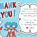 Dr. Suess Thing 1 Thing 2 Thank You Card | Kids Bday | Thing 1 Thing | Printable Dr Seuss Thank You Cards