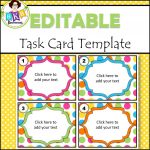 Editable Task Card Templates   Bkb Resources | Free Printable Blank Task Cards