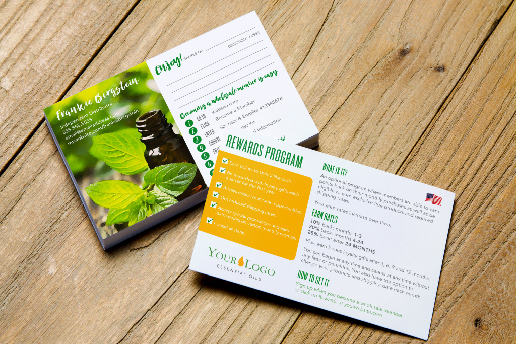 Essential Oil Sample Card W/ Sign-Up Instructions &amp;amp; Reward | Etsy | Free Printable Doterra Sample Cards