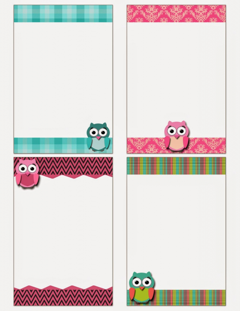 Fashionable Moms: Free Printable: Owl Notecards | Bulletin Board | Free Printable Note Cards