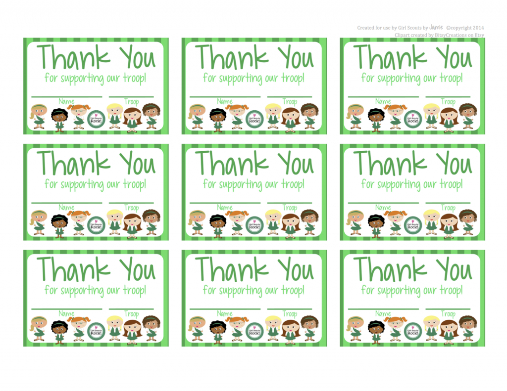 Fashionable Moms: Girl Scouts - Free Printable Thank You Cards | Free Printable Eagle Scout Thank You Cards