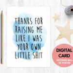 Father's Day Card Printable Funny Stepdad Card Digital | Etsy | Printable Step Dad Fathers Day Cards