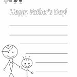 Father's Day Card Worksheet   Free Kindergarten Holiday Worksheet | Printable Fathers Day Cards For Kids