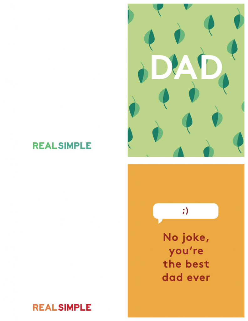 Father&amp;#039;s Day Printable Cards | Real Simple | Happy Fathers Day Cards Printable